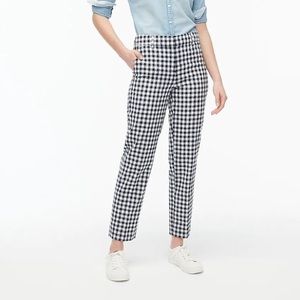 J Crew Gingham Linen Cotton Holland Pant